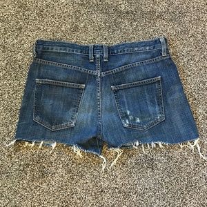 Current/Elliott High Rise Distressed Cut Offs